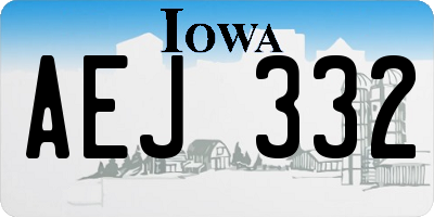IA license plate AEJ332