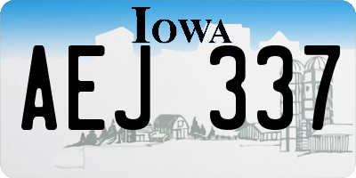 IA license plate AEJ337