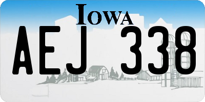 IA license plate AEJ338