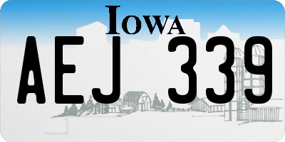 IA license plate AEJ339
