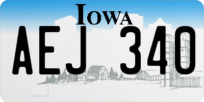 IA license plate AEJ340