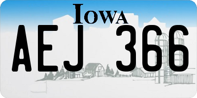 IA license plate AEJ366