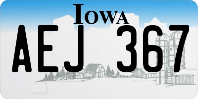 IA license plate AEJ367