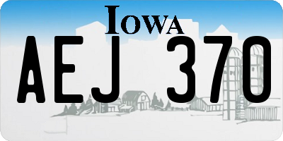 IA license plate AEJ370