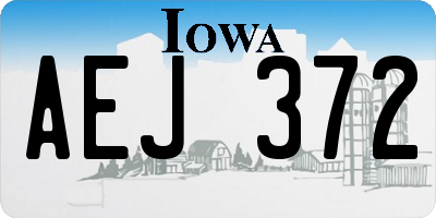 IA license plate AEJ372