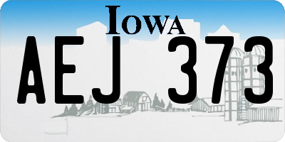 IA license plate AEJ373