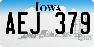 IA license plate AEJ379