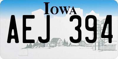 IA license plate AEJ394