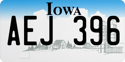 IA license plate AEJ396