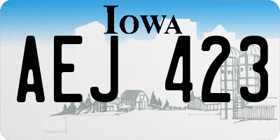 IA license plate AEJ423