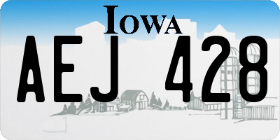 IA license plate AEJ428
