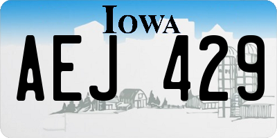 IA license plate AEJ429