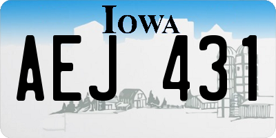 IA license plate AEJ431