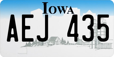 IA license plate AEJ435