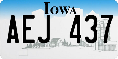 IA license plate AEJ437