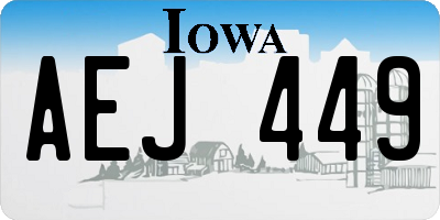 IA license plate AEJ449