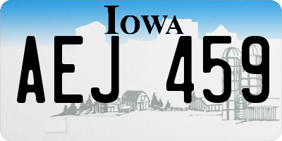 IA license plate AEJ459