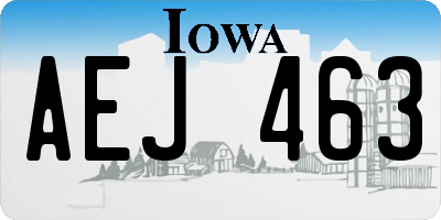 IA license plate AEJ463