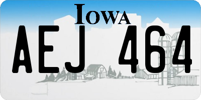 IA license plate AEJ464