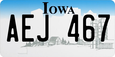 IA license plate AEJ467