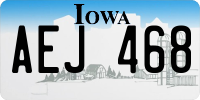 IA license plate AEJ468