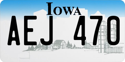 IA license plate AEJ470