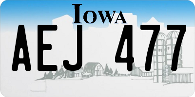 IA license plate AEJ477