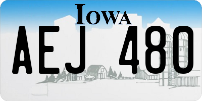 IA license plate AEJ480