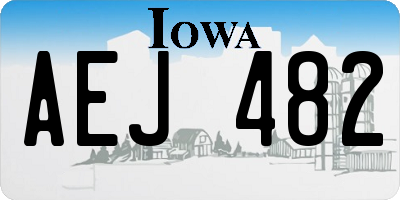 IA license plate AEJ482
