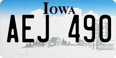 IA license plate AEJ490