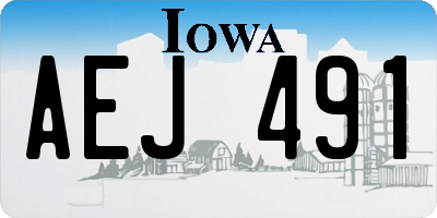 IA license plate AEJ491