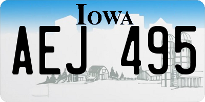 IA license plate AEJ495