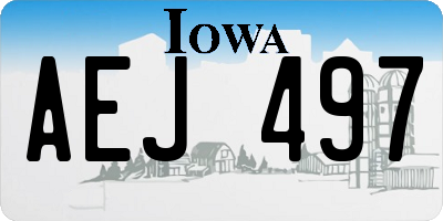 IA license plate AEJ497