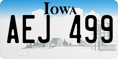 IA license plate AEJ499