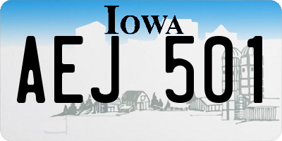 IA license plate AEJ501