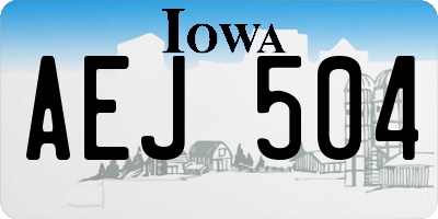 IA license plate AEJ504