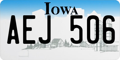 IA license plate AEJ506