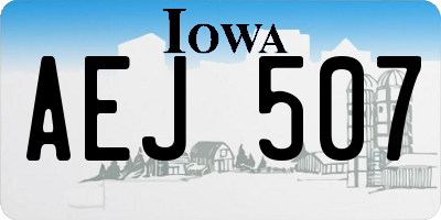 IA license plate AEJ507