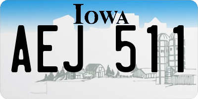 IA license plate AEJ511