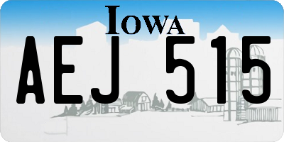 IA license plate AEJ515