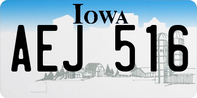 IA license plate AEJ516