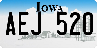 IA license plate AEJ520