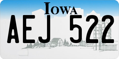 IA license plate AEJ522