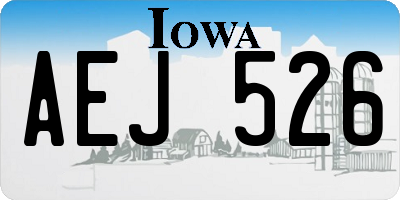 IA license plate AEJ526