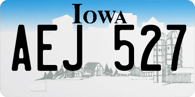 IA license plate AEJ527