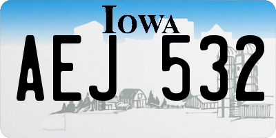 IA license plate AEJ532