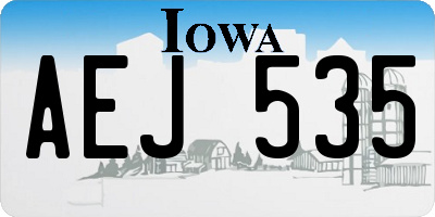 IA license plate AEJ535