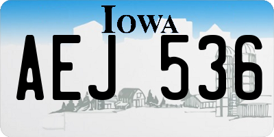 IA license plate AEJ536