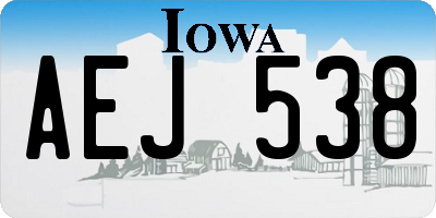 IA license plate AEJ538