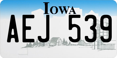 IA license plate AEJ539